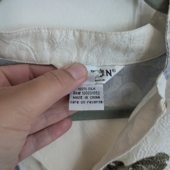 Citron Santa Monica 100% Silk Crane Print Kimono Jacket - Picture 4 of 4